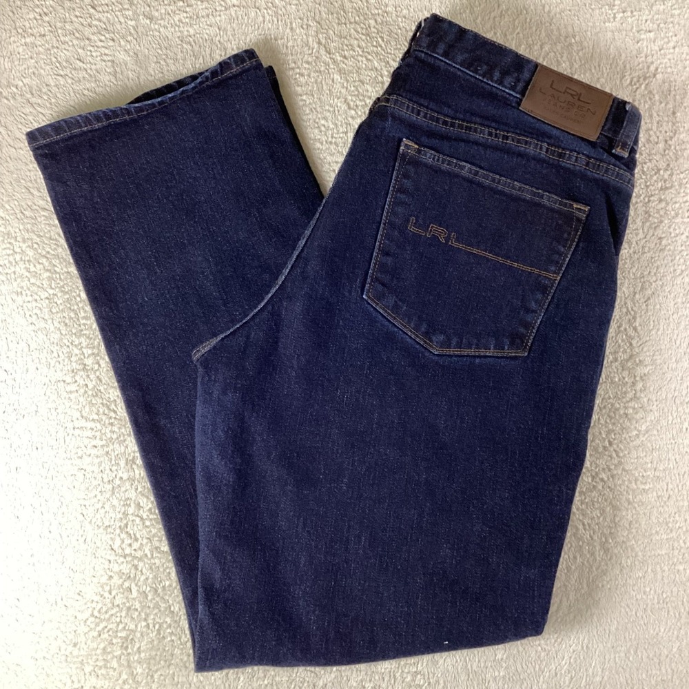 Lauren Ralph Lauren Modern Slim Jeans Dark Wash Indigo Denim Womens 16W